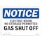 Signmission OSHA Sign, 10" H, Rigid Plastic, Electric Room No Storage Permitted Gas Shutoff Sign, Landscape OS-NS-P-1014-L-11636 - alternate 1